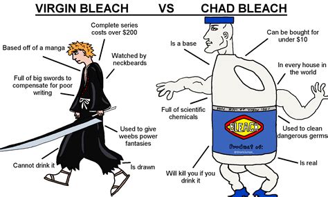 Virgin Bleach VS Chad Bleach : r/virginvschad