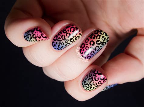 Tropical Rainbow Leopard Print - China Glaze City Flourish Nail Art | Chalkboard Nails | Phoenix ...