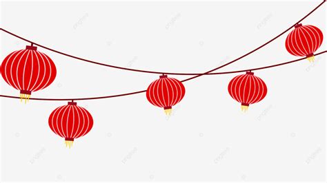 Lunar New Year Clipart Transparent Background, Chinese New Year Lunar Red Decorative Lantern ...