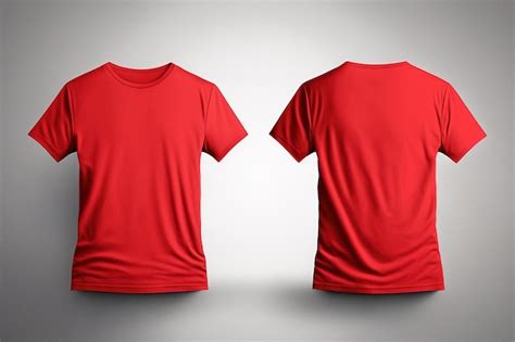 Red Shirt Template Front Back