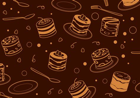 Outline Tiramisu Cake Pattern Free Vector 149782 Vector Art at Vecteezy