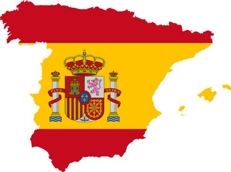 Clipart - Spain Map Flag