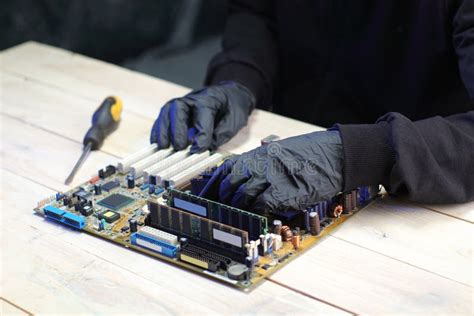 Replacement of the Chipset Cooling System from the Computer Motherboard Stock Photo - Image of ...