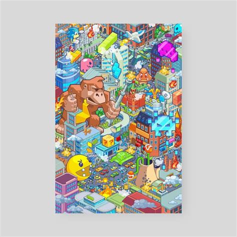 Pixel Art Retro Video Game, an art print by Wiguna A - INPRNT