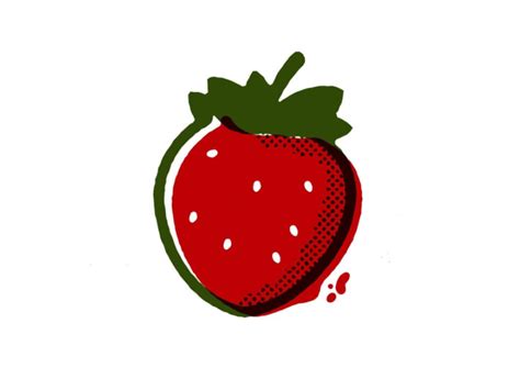 Strawberry Icon | Strawberry art, Strawberry drawing, Fruit logo