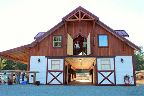 Tour a Rustic Two-Tone Barn in Canada - STABLE STYLE | Barn house kits, Horse barn, Stables