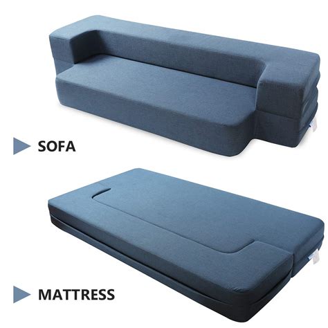 Buy WOTU Folding Bed Couch 10 Inch Fold Out Couch Sofa Bed Memory Foam Mattress Comfortable Sofa ...