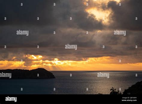 Landscape in Manuel Antonio Beach Costa Rica beach sunset sky Stock Photo - Alamy