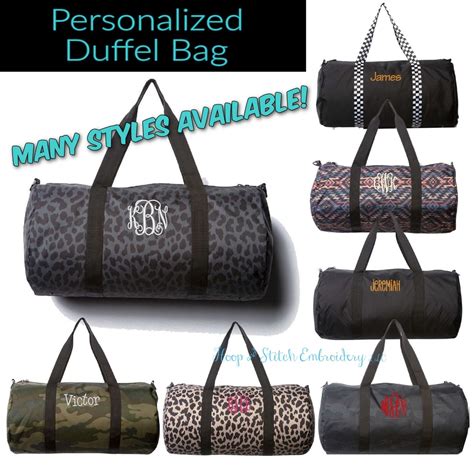 Duffel Bag With Monogram, Personalized Duffel Bag, Monogram Duffle Bag, Cheetah Duffel Bag, Camo ...