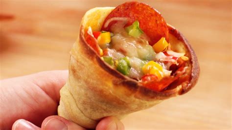 How To Make Pizza Cones | Pizza cones, Buzzfeed food, How to make pizza