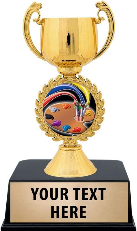 Amazon.com : Crown Awards Art Trophies with Custom Engraving, 6" Personalized Artist Palette Art ...