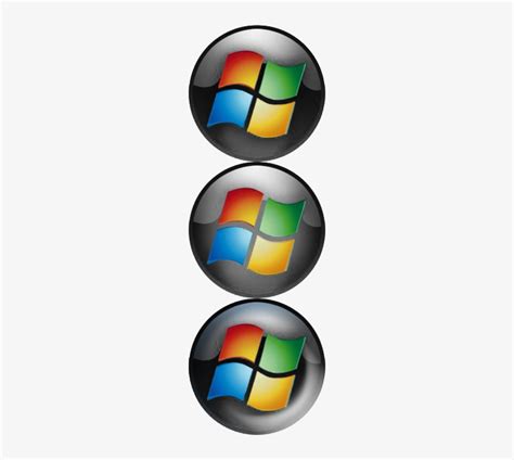 Vblack - Windows 7 Start Button Black - 218x654 PNG Download - PNGkit