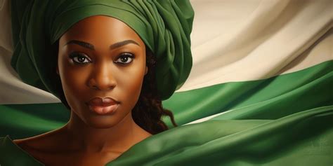 Nigerian woman with the flag of nigeria Nigeria Independence Day | Premium AI-generated image