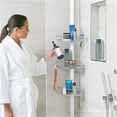 simplehuman 8' Tension Pole Shower Caddy, Stainless Steel and Anodized Aluminum | Pricepulse