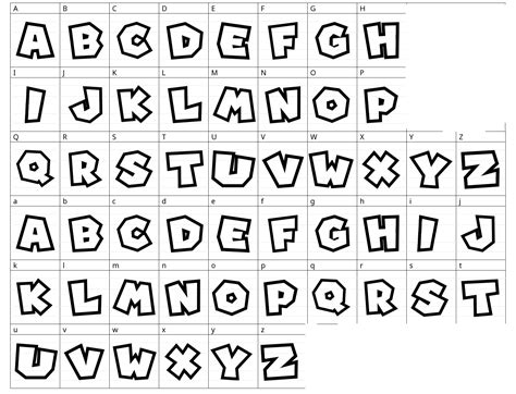 Super Mario Outline Font by ShineSpriteGamer on DeviantArt