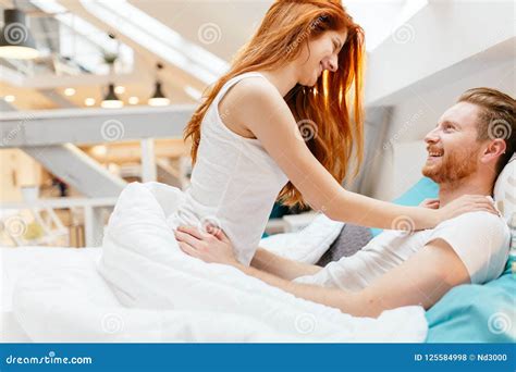 Beautiful Couple Romance in Bed Stock Photo - Image of intimate, lovers: 125584998