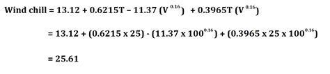 Wind Chill Formula Calculator