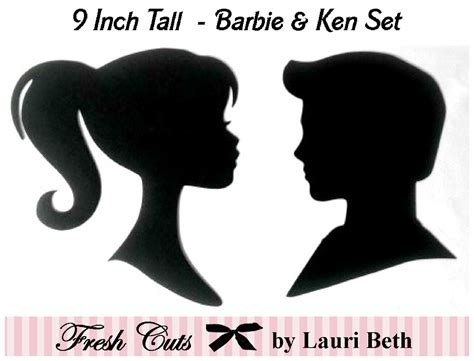 Barbie and Ken Inspired Silhouettes Die by FreshCutsbyLauriBeth