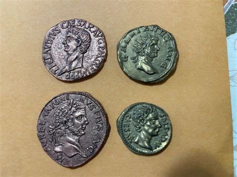 Set of 4 One-Sided Ancient Roman Coin Replicas • Great Educational Resource •1 | eBay