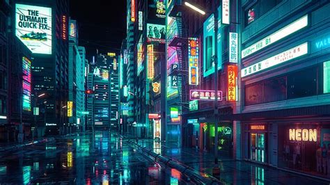 Artwork, city, building, street, Nike, signboard, night, stores, wires, HD wallpaper ...