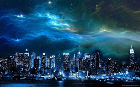 SkyLine3 by ~joe-cavalry on deviantART | City wallpaper, Skyline, New york skyline