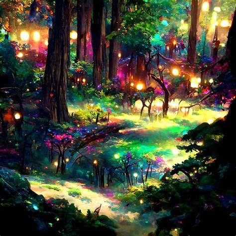 Magical enchanted forest - Fairytale Fantasy - Watercolor - Gamer Wallpaper - enchanted fores ...