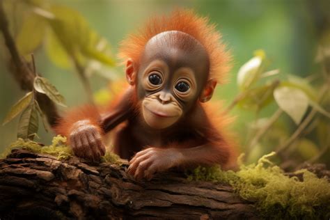 Cute Baby Orangutan Graphic by Cultural Digital Horizons · Creative Fabrica