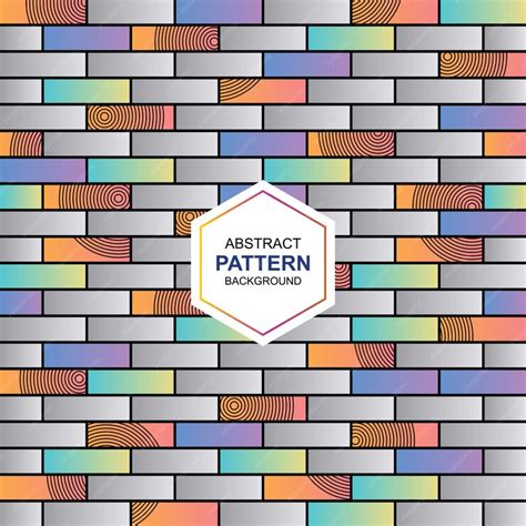 Premium Vector | Brick pattern colorful background