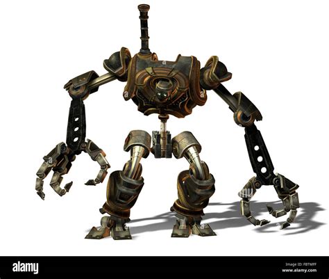 Steampunk robot from the future Stock Photo - Alamy