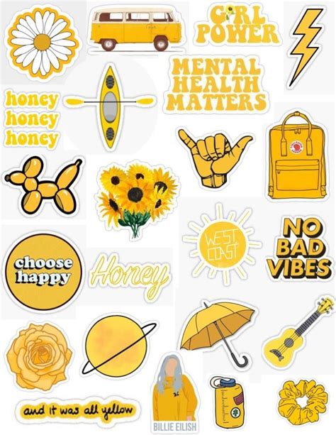 √ Yellow Aesthetic Stickers