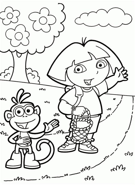 Free Printable Dora The Explorer Coloring Pages For Kids