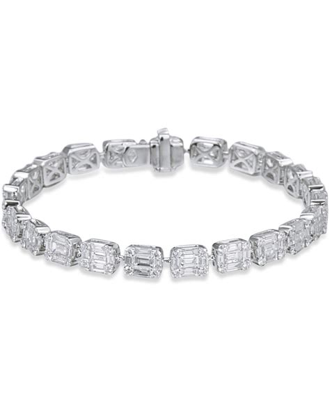 Round and Baguette Diamond Bracelet - Turgeon Raine