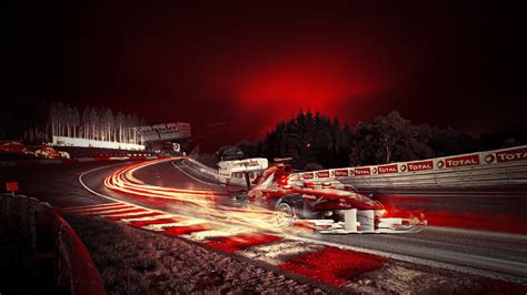 Wallpaper : night, car, red, vehicle, artwork, long exposure, evening ...