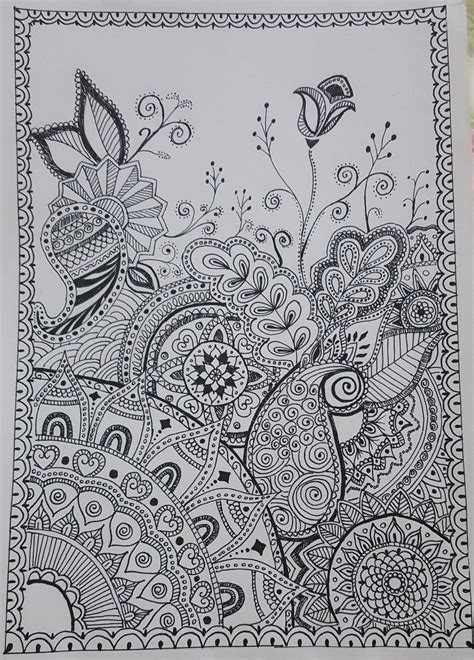 Doodle Art Drawing, Zentangle Drawings, Mandala Drawing, Zentangle Patterns, Art Drawings ...