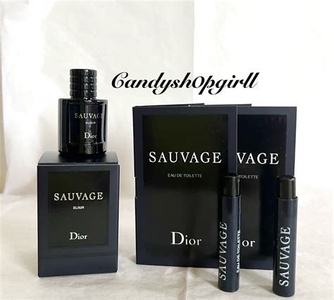 DIOR Sauvage Elixir Eau De Parfum Mini 7.5ml & Sauvage Eau De Toilette Samples 773602420469 ...