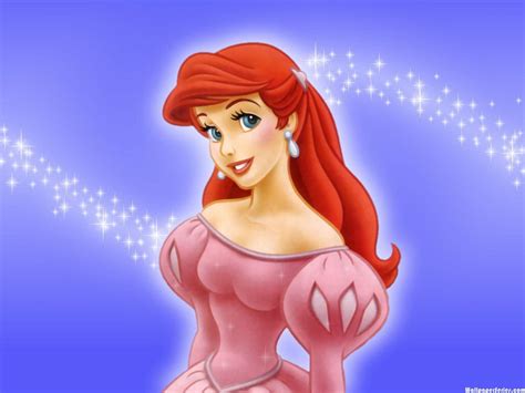 Disney Princess Ariel Pink Dress Wallpaper