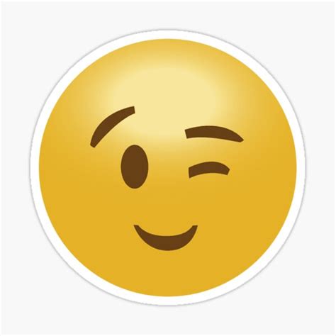 "Wink Emoji" Sticker for Sale by casparalpsten | Redbubble