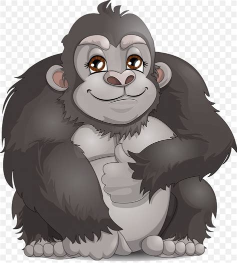 Western Gorilla Ape Clip Art, PNG, 902x1000px, Western Gorilla, Ape, Bear, Cartoon, Chimpanzee ...