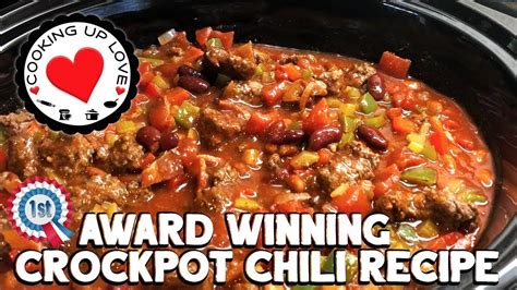 Crockpot Chili Recipe - Award Winning Chili Recipe | Potluck Recipes ...