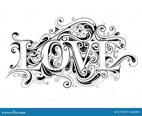 Love Lettering Stock Vector - Image: 51737870