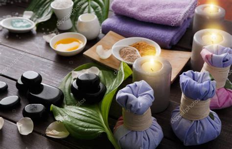 Spa treatment, aromatherapy background. Details and accessories — Stock ...