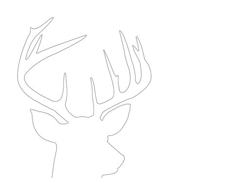 Printable Deer Head Outline