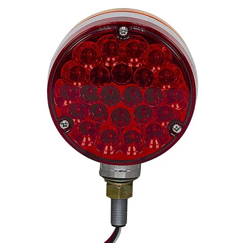 12 Volt DC 4" Pearl Pattern Red/Amber 78360 LED Stud Mount Light | DC Mobile Equipment Lights ...