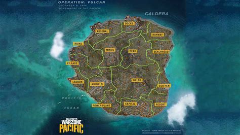 Call of Duty Warzone Pacific Caldera – Full Map and Locations - Pro Game Guides