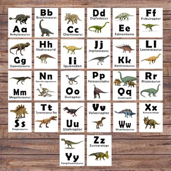 Home Decor Wall Hangings School Clipart ABC letters Printable Alphabet Letters Cute Dinosaur ...