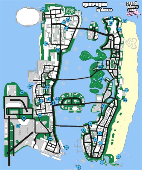 Grand Theft Auto: Vice City Rampages Map Map for PC by dark52 - GameFAQs