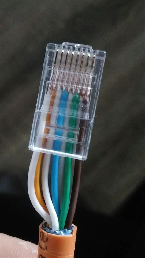 In an emergency I had to crimp CAT6 cable with thicker wires. The ends ...