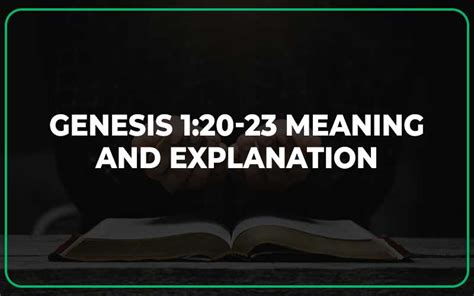 Genesis 1:20-23 Meaning and Explanation - Scripture Savvy