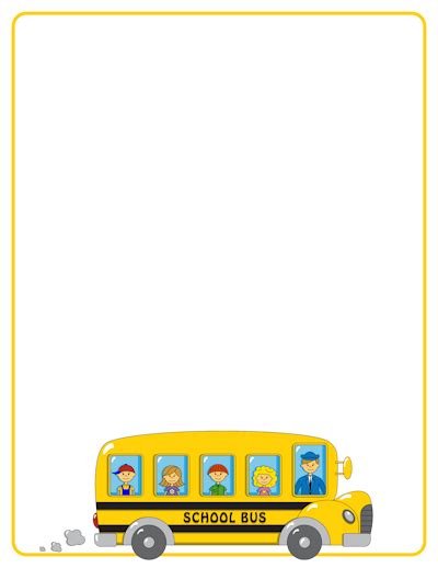 6 Best Images of Printable School Bus Border - School Bus Border, Free Printable School Bus ...