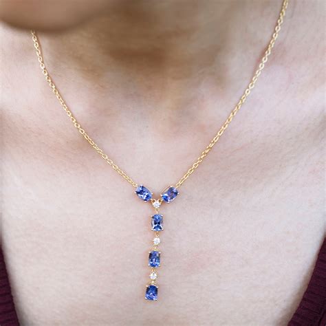 Buy Tanzanite Necklace Online USA | Genuine Blue Tanzanite Necklace